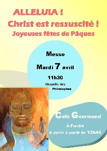 A l’occasion de Pâques – messe et café gourmand